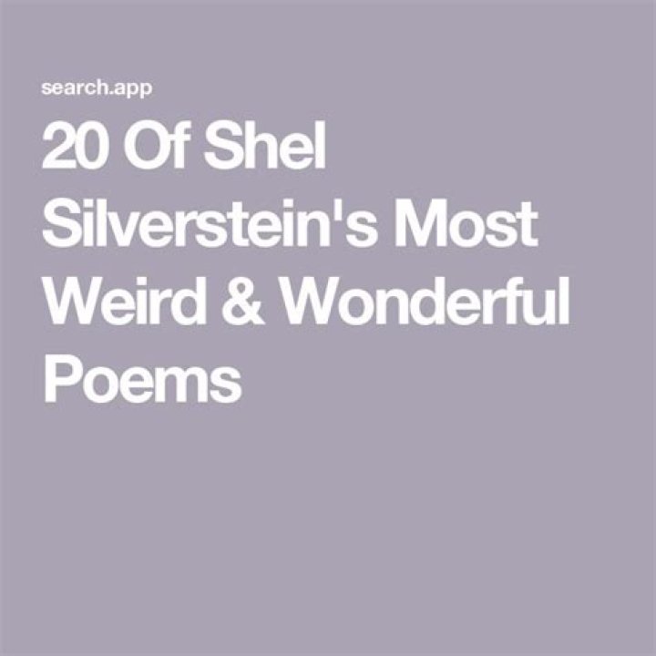20 Of Shel Silverstein's Most Weird & Wonderful Poems