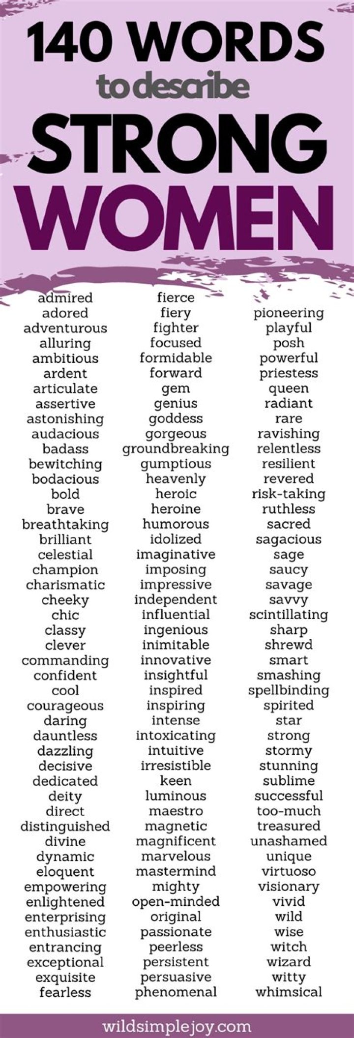 Adjectives To Define A Strong And Powerful Woman