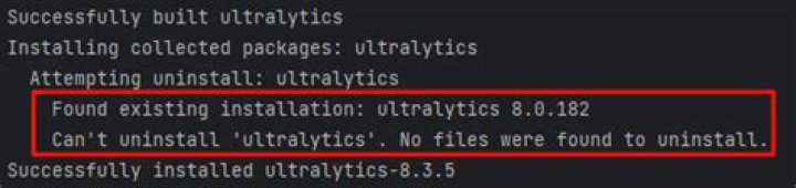 "No files were found to uninstall." |
