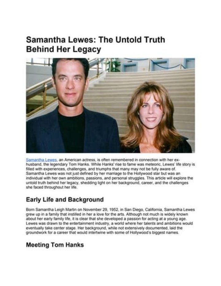 The Unraveling Truth Behind Samantha Lewes's Passing
