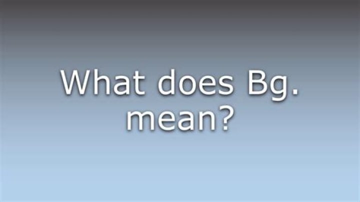 What does BG MOA mean?