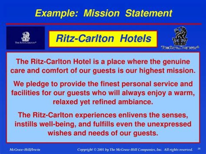 What is The Ritz-Carlton mission statement?