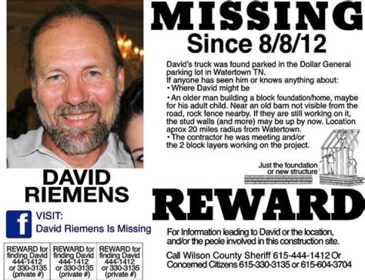 Who Is David Riemens Missing Case Update